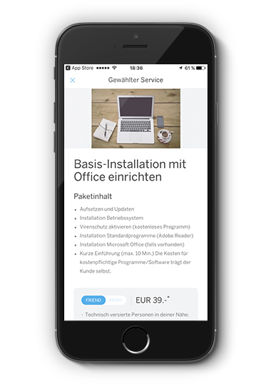 Mila App Chat Bot Auswahl Detail