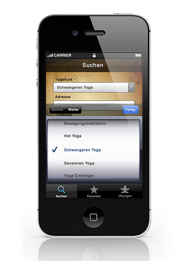 Yogatimes App Suchen