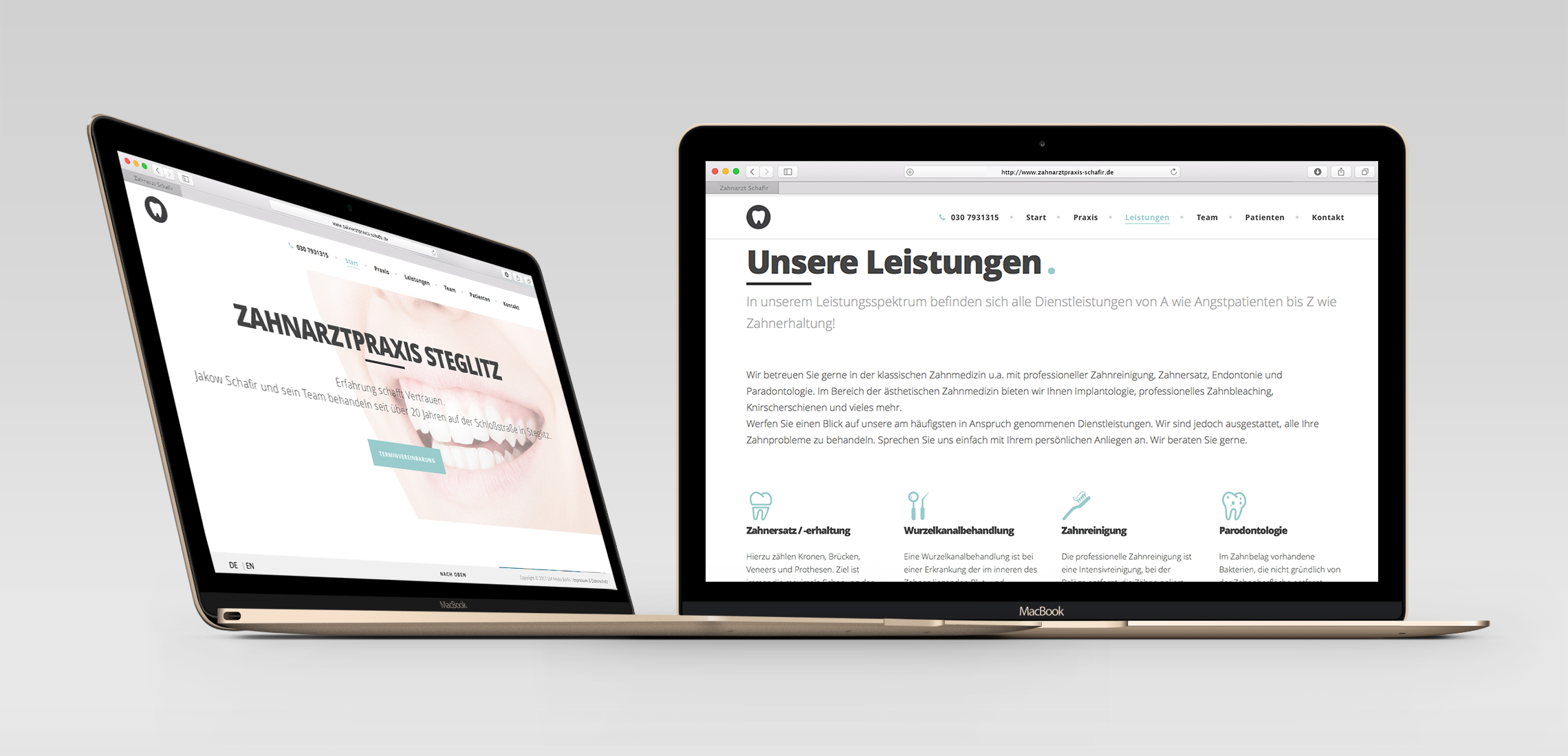 Zahnarztpraxis Steglitz Schafir Webseite